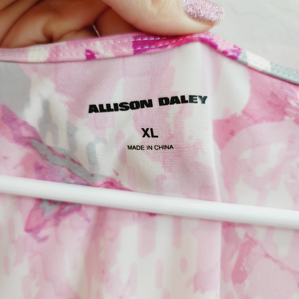 NWT Allison Daley Sleeveless Top Floral Pink Women's Size XL - Picture 7 of 9